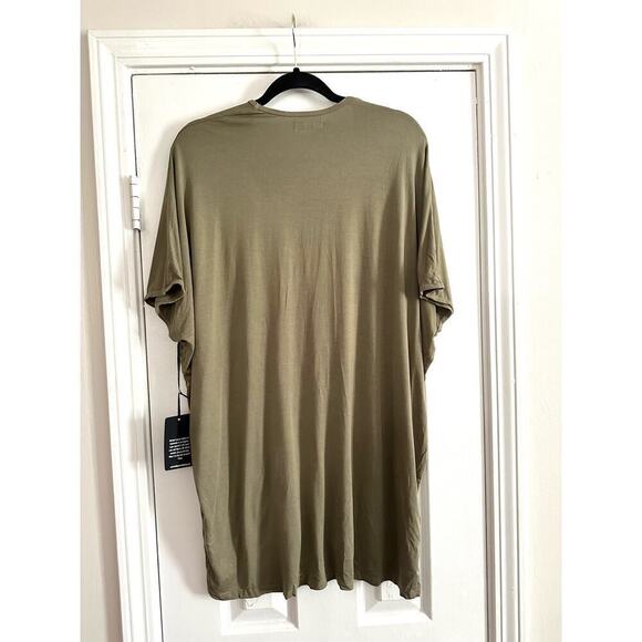 NWT Michael Lauren REVOLVE Flanders Army Green Dolman Sleeve Hi-Low Mini Dress S - Picture 3 of 6